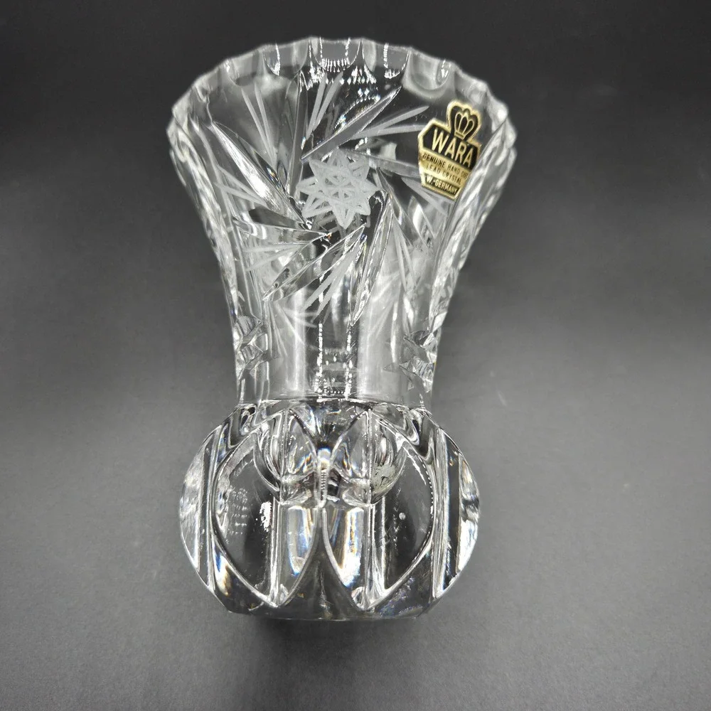 Vintage WARA Crystal 4in Clear Hand Cut‎ West Germany MCM